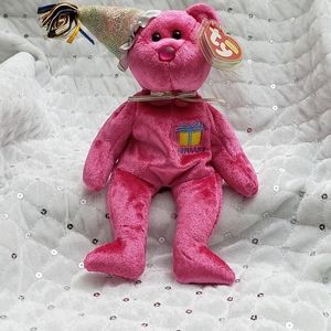 TY Beanie Baby - JANUARY the Teddy Birthday Bear (w/ hat) (9.5 inch)